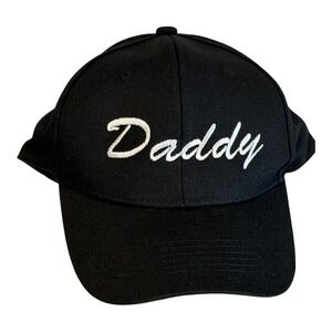 Unbranded Daddy Baseball Cap Mens OS Black Embroidered Dad Hat Adjustable